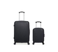 hero - lot de 2 - valise weekend et valise cabine xxs carpates - noir noir G