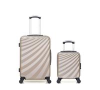 Lot de 2 - Valise weekend et valise cabine XXS DANUBE - BEIGE - WAVE PARIS