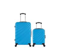 - lot de 2 - valise weekend et valise cabine xxs danube - bleu