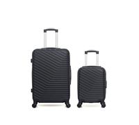 - lot de 2 - valise weekend et valise cabine xxs lena - noir
