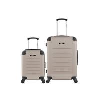 Ensemble de 2 valise bluestar - valise weekend et valise cabine xxs opera - beige beige