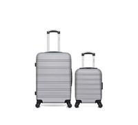 - lot de 2 - valise weekend et valise cabine xxs renoso - gris