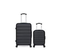 hero - lot de 2 - valise weekend et valise cabine xxs renoso - noir noir