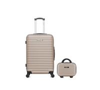 lot de 2 - valise weekend et vanity brazilia - beige