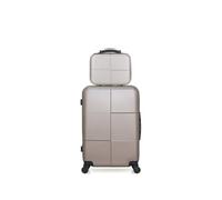 - lot de 2 - valise weekend et vanity coronado - beige