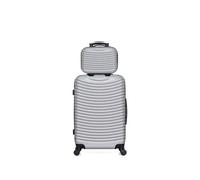 Set de 2 valises Hero - lot de 2 valises weekend et vanity abs etna - gris