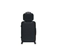 - lot de 2 valises weekend et vanity abs etna - noir