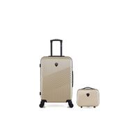 lot de 2 - valise weekend et vanity peter - beige beige