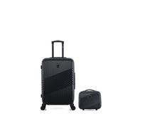 lot de 2 - valise weekend et vanity peter - noir
