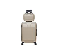 - lot de 2 - valise weekend et vanity selenga - beige