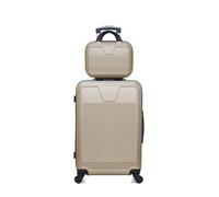 Lot de 2 - Valise weekend et vanity SELENGA - BEIGE - WAVE PARIS