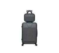 - lot de 2 - valise weekend et vanity selenga - gris fonce