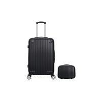 - lot de 2 - valise weekend et vanity tage - noir
