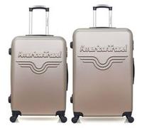 Lot de 2 valises american travel grand format et valise weekend chelsea - beige beige G