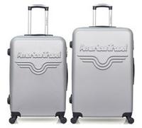 Lot de 2 valises american travel grand format et valise weekend chelsea - gris gris G