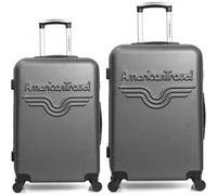 Lot de 2 valises american travel lot de 2 grand format et weekend chelsea - gris fonce gris fonce G