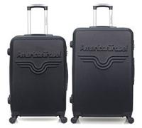 Lot de 2 valises american travel lot de 2 grand format et weekend chelsea - noir noir G