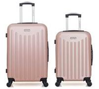 Lot de 2 valises american travel weekend et cabine brooklyn - rose dore rose dore G