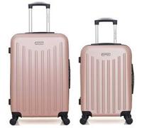 Lot de 2 valises american travel weekend et cabine brooklyn - rose dore rose dore G