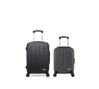 - lot de 2 - valises cabine et cabine xxs bronx - gris fonce