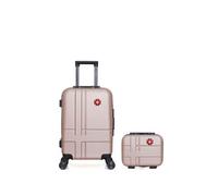 - lot de 2 - valises cabine et vanity uster - rose dore