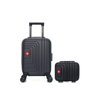 LOT DE 2 - Valises cabine XXS et vanity RUTI - NOIR - SWISS KOPPER