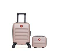 LOT DE 2 - Valises cabine XXS et vanity WIL - rose - SWISS KOPPER