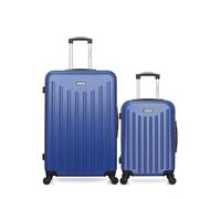 LOT DE 2 - Valises grand format et cabine BROOKLYN - bleu - AMERICAN TRAVEL