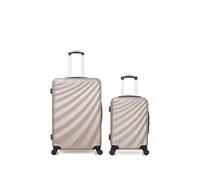 - lot de 2 - valises grand format et cabine danube - beige