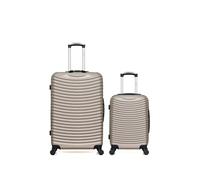 - lot de 2 - valises grand format et cabine etna - beige