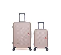 LOT DE 2 - Valises grand format et cabine SPIEZ - rose - SWISS KOPPER