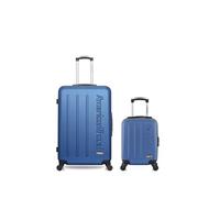american travel - lot de 2 - valises grand format et cabine xxs bronx - marine marine
