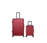 gentleman farmer - lot de 2 - valises grand format et cabine xxs porter - bordeaux bordeaux G