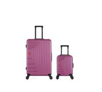 - lot de 2 - valises grand format et cabine xxs ruti - prune