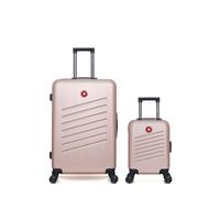 LOT DE 2 - Valises grand format et cabine XXS ZURICH - rose - SWISS KOPPER