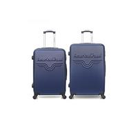 Lot de 2 valises grand format et valise weekend chelsea - marine