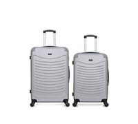 Lot de 2 valises Grand format et Week-end congo - gris