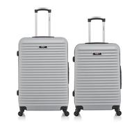 lot de 2 - valise grand format et valise weekend brazilia - gris gris
