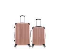 - lot de 2 - valises grand format et weekend denali - rose dore