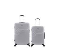 - lot de 2 - valises grand format et weekend detroit - gris