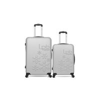 lot de 2 - valises grand format et weekend eleonor - gris