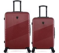 lot de 2 - valises grand format et weekend peter - bordeaux bordeaux G