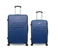 Lot de 2 - Valises grand format et weekend QUEENS - bleu - AMERICAN TRAVEL