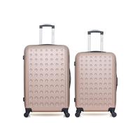 hero - lot de 2 - valise grand format et valise weekend taurus - rose dore rose dore G