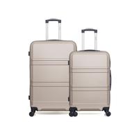 Lot de 2 valises Grand Format et Weekend UTAH Beige
