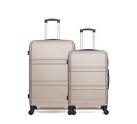 hero - lot de 2 - valise grand format et valise weekend utah - beige beige G