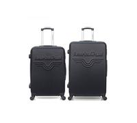 Lot de 2 valises lot de 2 grand format et weekend chelsea - noir