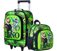 Lot de 2 valises pour enfants et garçons avec sac à dos de 30,5 cm, roulettes roulantes, poignée rétractable pour enfants de l'école primaire