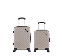 Lot de 2 Valises Rigides Cabine et Cabine XXS CITE beige