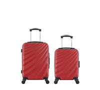 Lot de 2 Valises Rigides Cabine et Cabine XXS DANUBE ROUGE